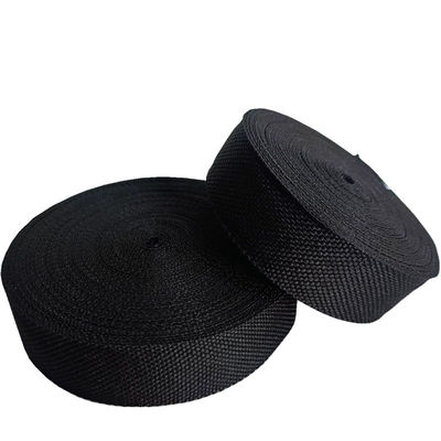 Vải đan polyester 1 inch đen mềm mỏng