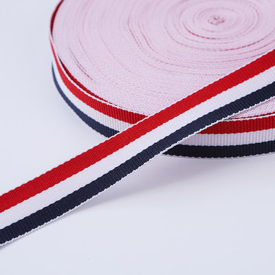 Polyester Tape Thin Striped Soft Webbing Custom Color For Cloth