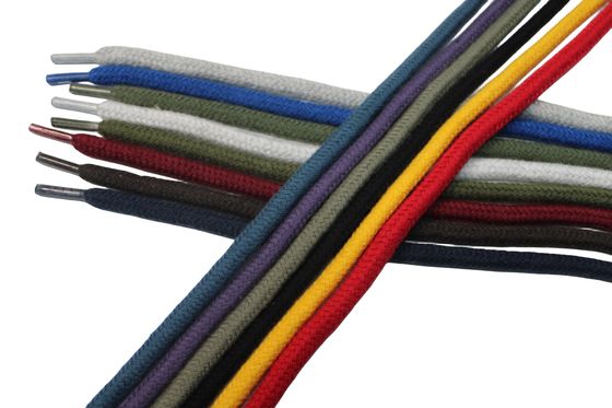 Hoodie Strings Custom Color Aglet Metal Tips Round 100% Cotton Drawcord For Garment Sport Shoelaces Diameter 6mm Or Custom