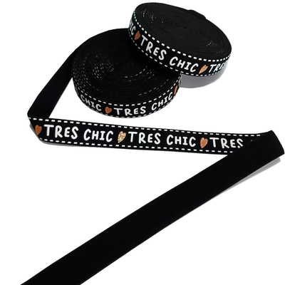 Printed Elastic Bands Custom logo Stretching Resistance Webbing for Exercise