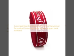 Customized Boxer Brief Elastic Band Low Moq Manufacturer Personalized Custom logo Nylon Spandex Jacquard elastic waistband