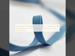 Polyester Braided Elastic Custom Color for Notebook with High Elasticity and Soft Material Versatile and Durable Rubber Band